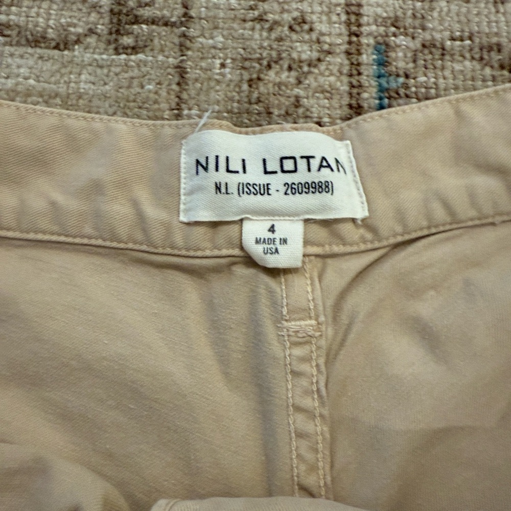 Nili Lotan Cotton Shon Pant in Rock Khaki - Picture 5 of 12
